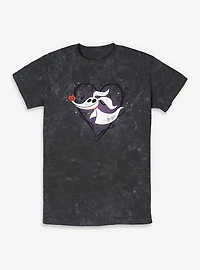 The Nightmare Before Christmas Zero Heart Mineral Wash T-Shirt