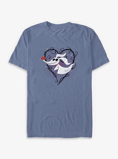 The Nightmare Before Christmas Zero Heart Garment Dye T-Shirt
