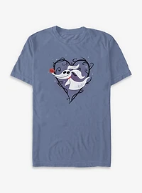 The Nightmare Before Christmas Zero Heart Garment Dye T-Shirt