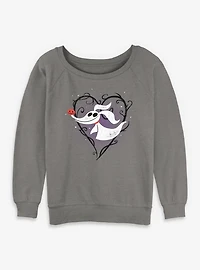 The Nightmare Before Christmas Zero Heart Womens Slouchy Sweatshirt