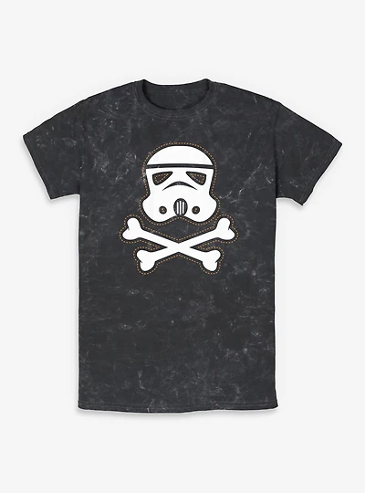 Star Wars Trooper Skull Patch Mineral Wash T-Shirt