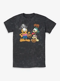 Garfield Pirate Buds and Odie Mineral Wash T-Shirt