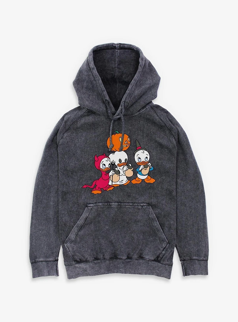 Disney Ducktales Huey Dewey Louie Trick Or Treating  Mineral Wash Hoodie