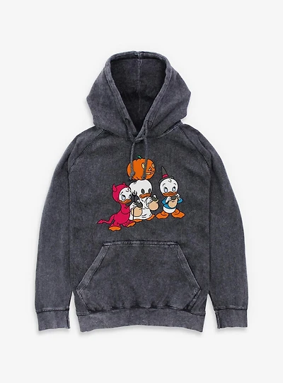 Disney Ducktales Huey Dewey Louie Trick Or Treating  Mineral Wash Hoodie