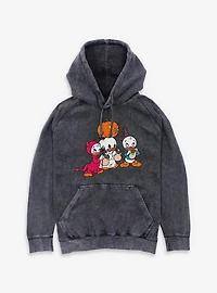 Disney Ducktales Huey Dewey Louie Trick Or Treating  Mineral Wash Hoodie
