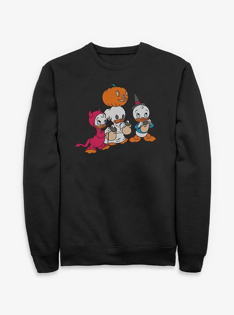 Disney Ducktales Huey Dewey Louie Trick Or Treating  Sweatshirt