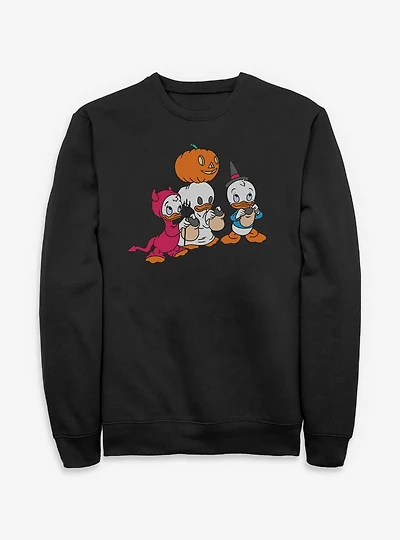 Disney Ducktales Huey Dewey Louie Trick Or Treating  Sweatshirt