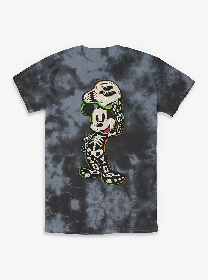 Disney Mickey Mouse Skeleton Tie-Dye T-Shirt