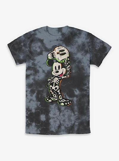 Disney Mickey Mouse Skeleton Tie-Dye T-Shirt