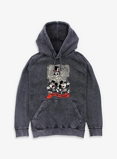 Disney Mickey Mouse A Skeleton Of Screams Mineral Wash Hoodie