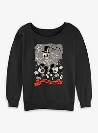 Disney Mickey Mouse A Skeleton Of Screams Womens Slouchy Sweatshirt