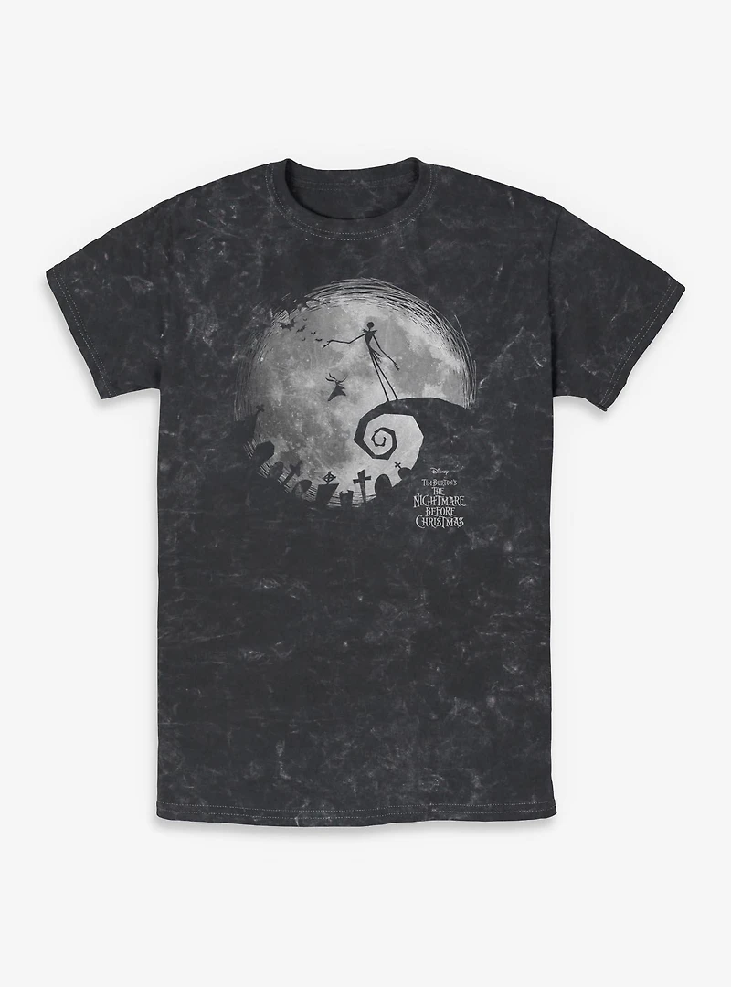 The Nightmare Before Christmas Moon Shadow Mineral Wash T-Shirt