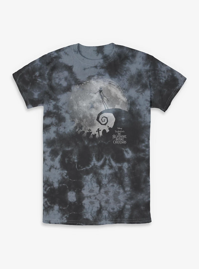 The Nightmare Before Christmas Moon Shadow Tie-Dye T-Shirt