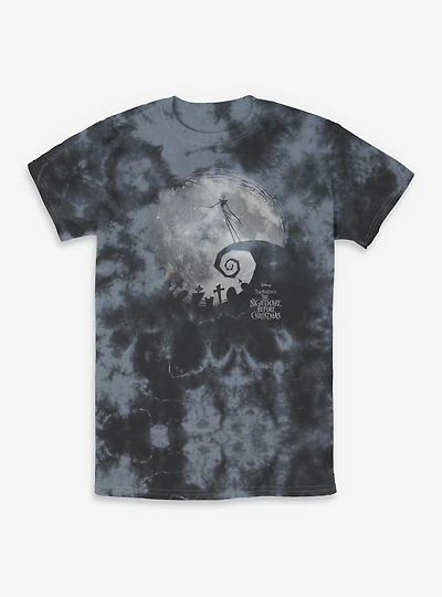 The Nightmare Before Christmas Moon Shadow Tie-Dye T-Shirt