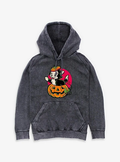 Disney Pinocchio Figaro Inside A Pumpkin Mineral Wash Hoodie