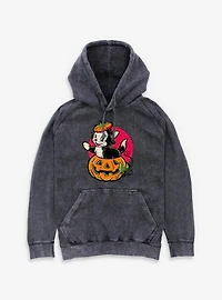 Disney Pinocchio Figaro Inside A Pumpkin Mineral Wash Hoodie