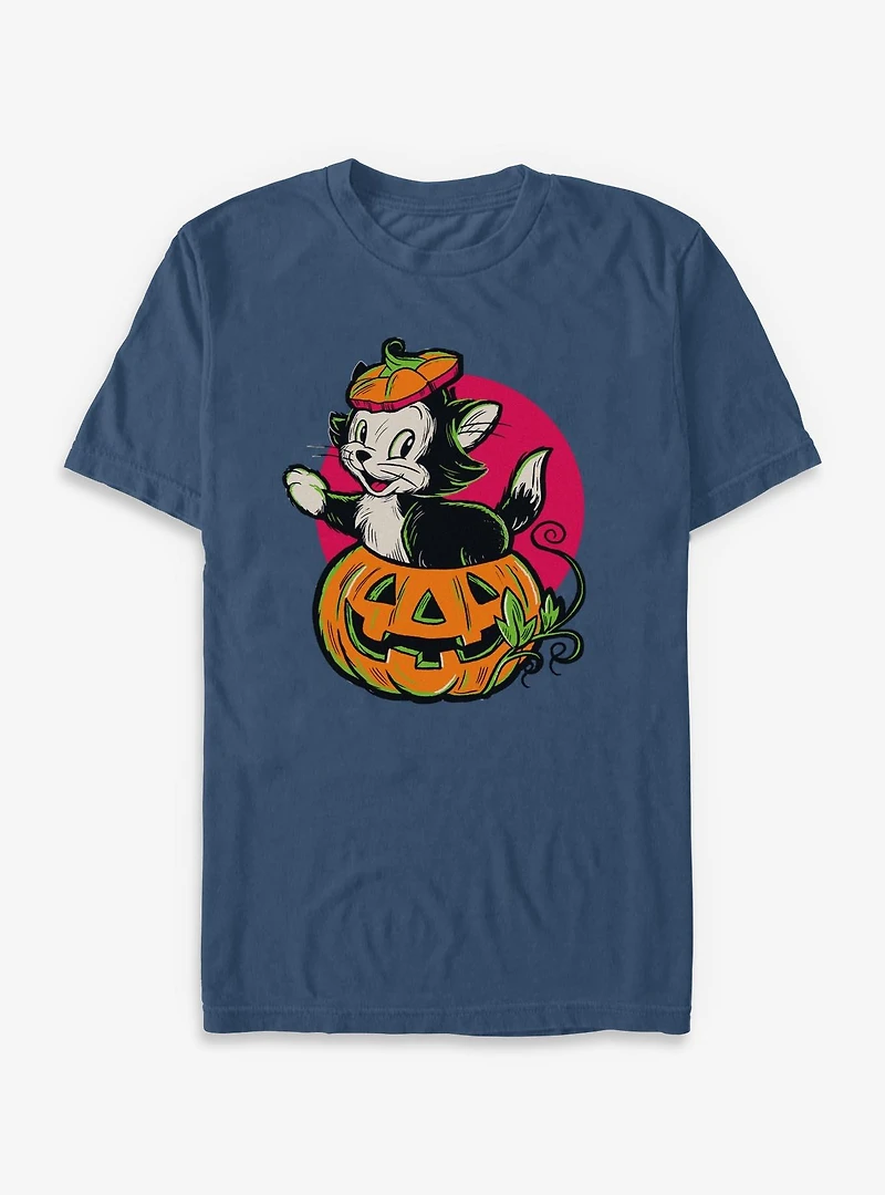 Disney Pinocchio Figaro Inside A Pumpkin Garment Dye T-Shirt