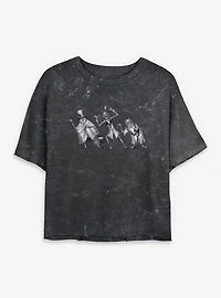 Disney Haunted Mansion Hitchhiking Ghosts Mineral Wash Womens Crop T-Shirt