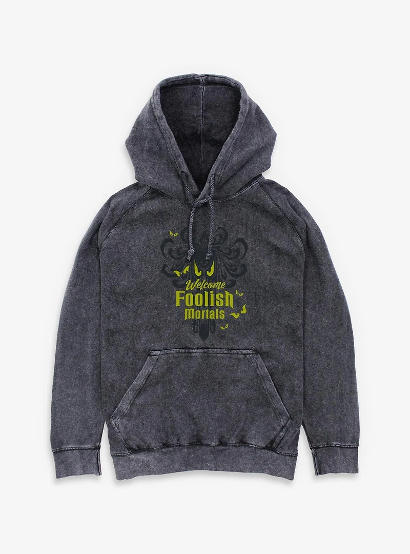 Disney Haunted Mansion Welcome Foolish Mortals Mineral Wash Hoodie