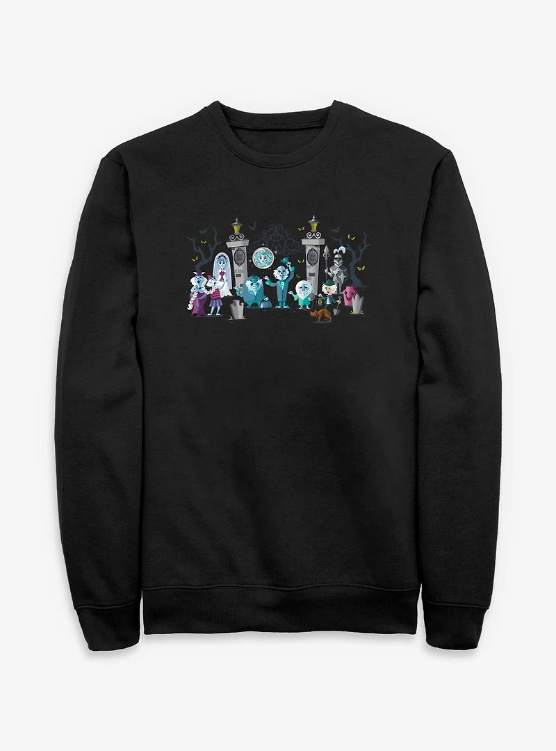 Disney Haunted Mansion Entrance Characters Sweatshirt