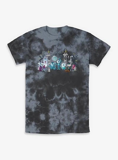 Disney Haunted Mansion Entrance Characters Tie-Dye T-Shirt