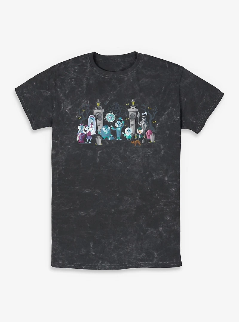 Disney Haunted Mansion Entrance Characters Mineral Wash T-Shirt