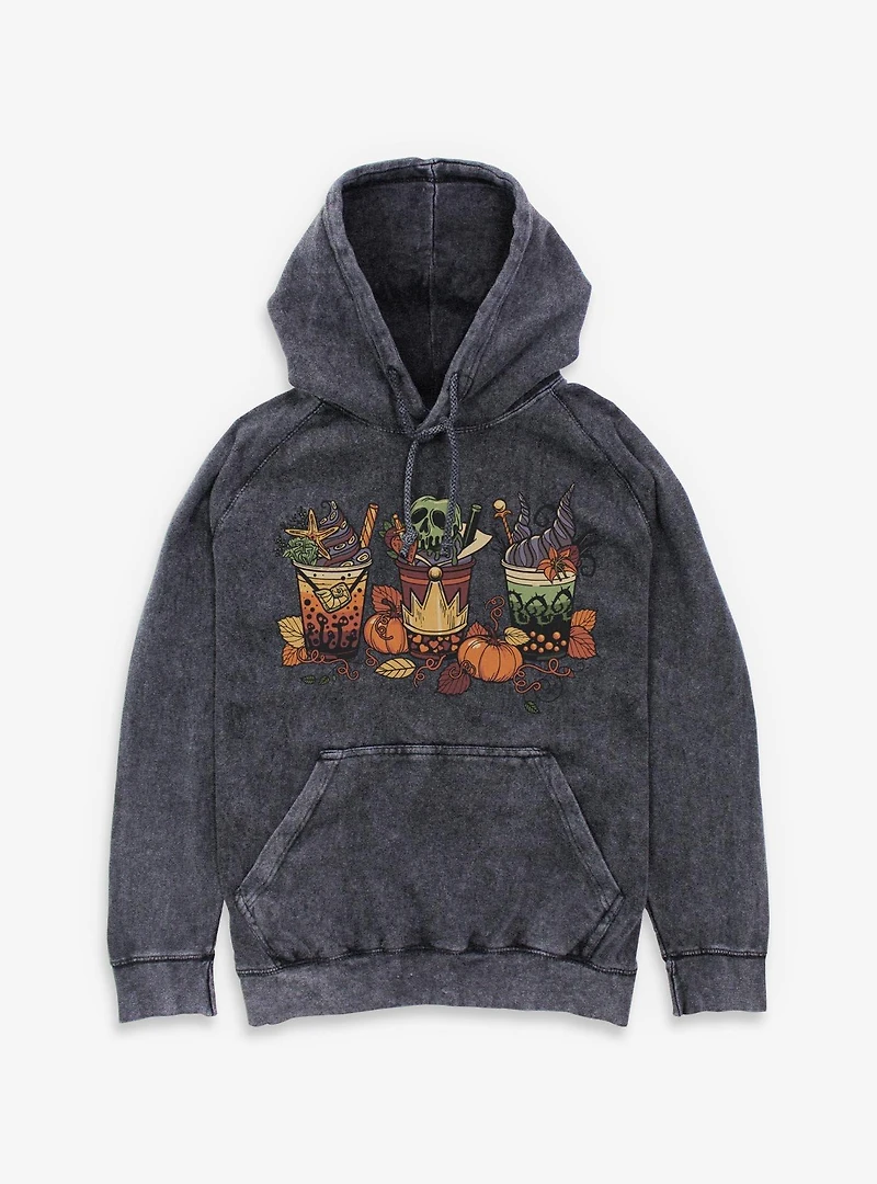 Disney Villains Villain Fall Drinks Mineral Wash Hoodie