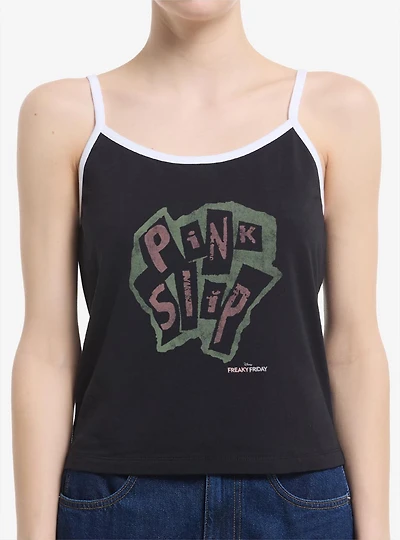 Disney Freaky Friday Pink Slip Logo Womens Cami