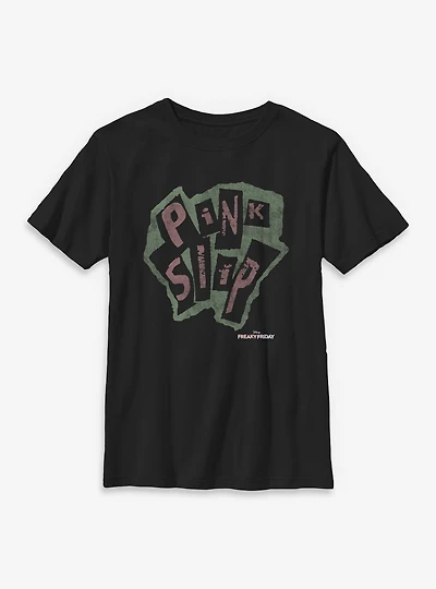 Disney Freaky Friday Pink Slip Logo Youth T-Shirt