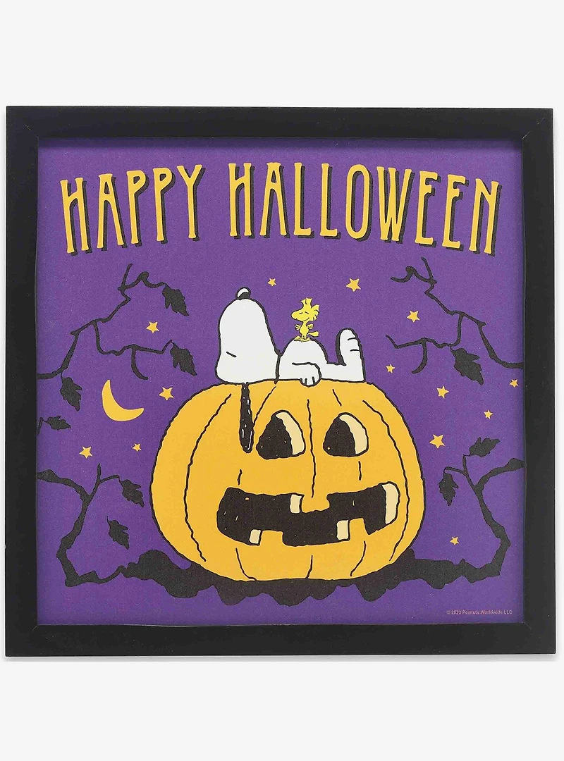 Peanuts Snoopy & Great Pumpkin Framed Wood Wall Decor