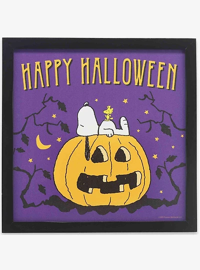 Peanuts Snoopy & Great Pumpkin Framed Wood Wall Decor