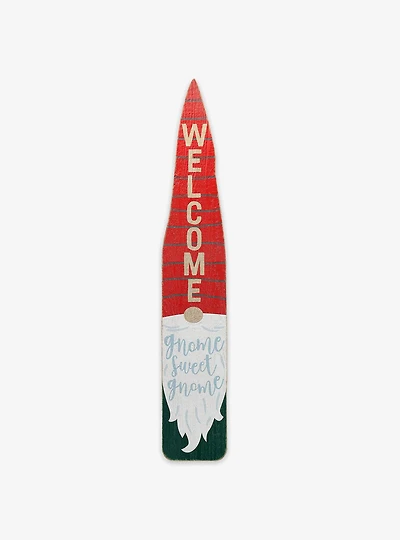 Gnome Welcome Vertical Porch Leaner Wood Wall Decor
