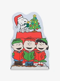 Peanuts Charlie Brown Snoopy & Friends Christmas Caroling Metal Sign