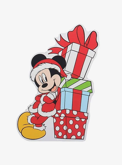 Disney Santa Mickey Mouse & Presents Metal Sign