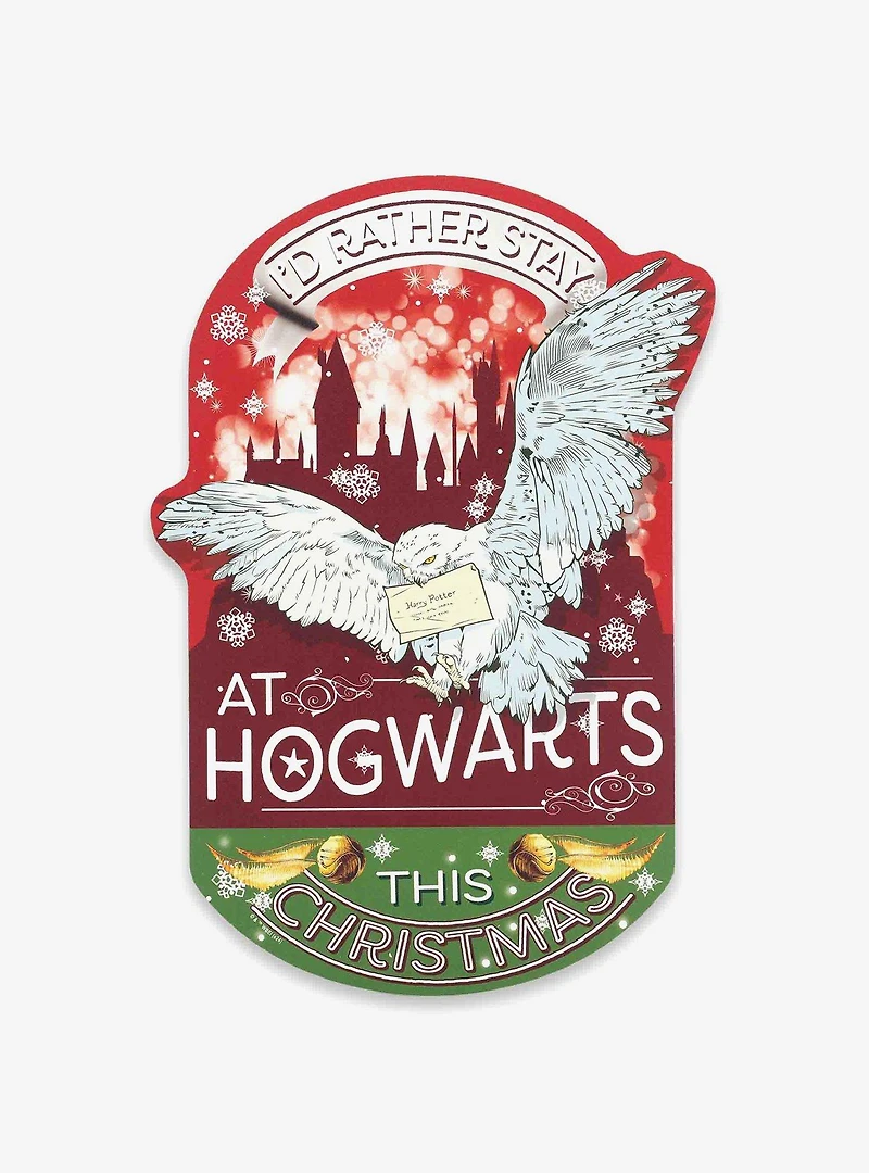 Harry Potter Stay At Hogwarts This Christmas Wood Wall Decor