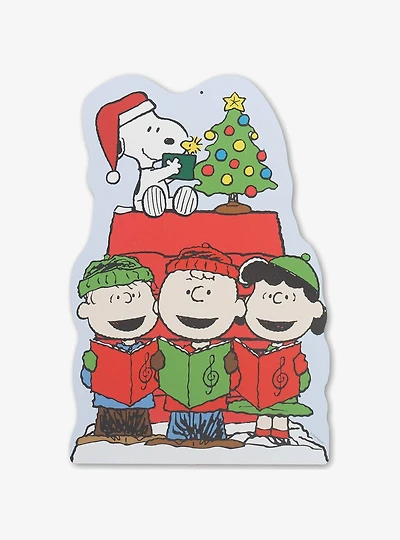 Peanuts Christmas Caroling Metal Sign