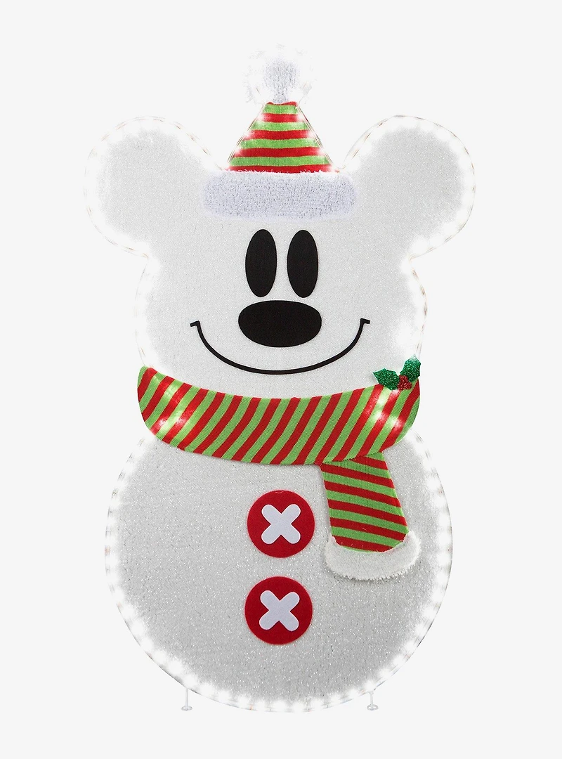 Disney Mickey Mouse Stylized Snowman Flat-Tastics Yard Decor