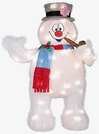 Frosty the Snowman Frosty with Pipe Holiday Tinsel Yard Sculpture