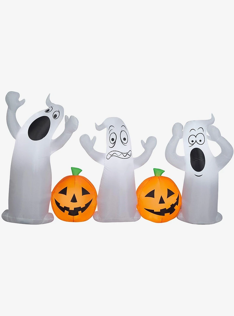 Ghost Trio with Jack O' Lanterns Airblown Inflatable