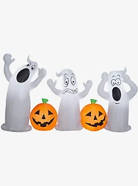 Ghost Trio with Jack O' Lanterns Airblown Inflatable