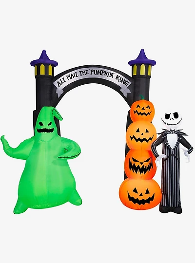 Disney Nightmare Before Christmas Jack and Oogie with Pumpkins Archway Airblown Inflatable