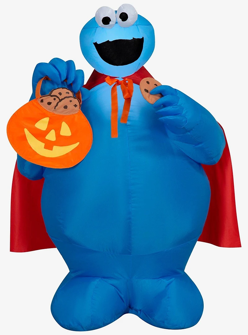 Sesame Street Cookie Monster with Cape Airblown Inflatable