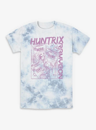 KPop Demon Hunters Huntrix Ramyeon Ramen Tie-Dye T-Shirt