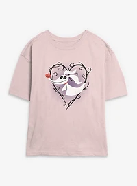 The Nightmare Before Christmas Zero Heart Womens Skimmer T-Shirt