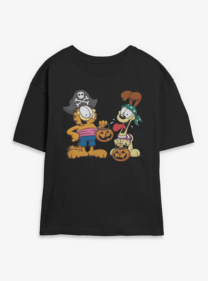 Garfield Pirate Buds and Odie Womens Skimmer T-Shirt