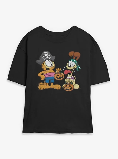 Garfield Pirate Buds and Odie Womens Skimmer T-Shirt