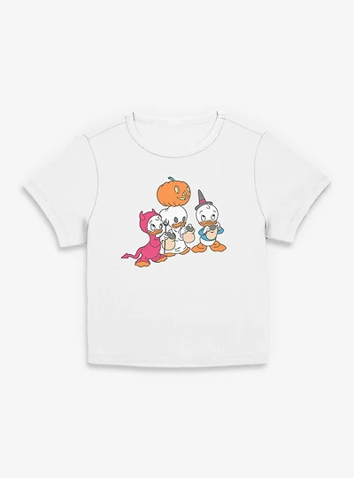 Disney Ducktales Huey Dewey Louie Trick Or Treating  Women Baby T-Shirt