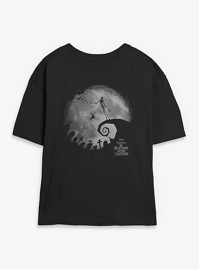 The Nightmare Before Christmas Moon Shadow Womens Skimmer T-Shirt