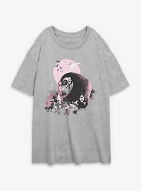 The Nightmare Before Christmas Classic Scene Group Womens Oversized T-Shirt