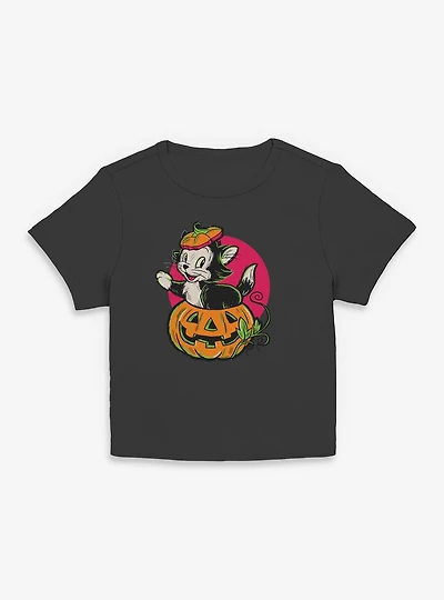 Disney Pinocchio Figaro Inside A Pumpkin Women Baby T-Shirt